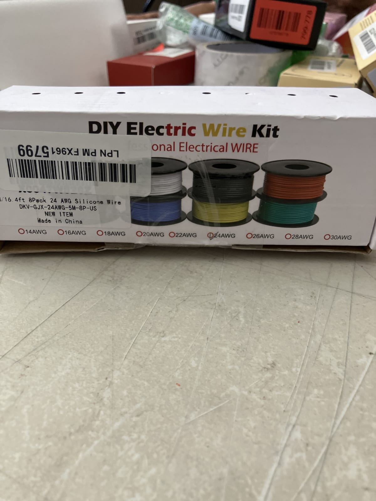 DIY Electric Wire Kit - 8 Pack 24 AWG Silicone Wire