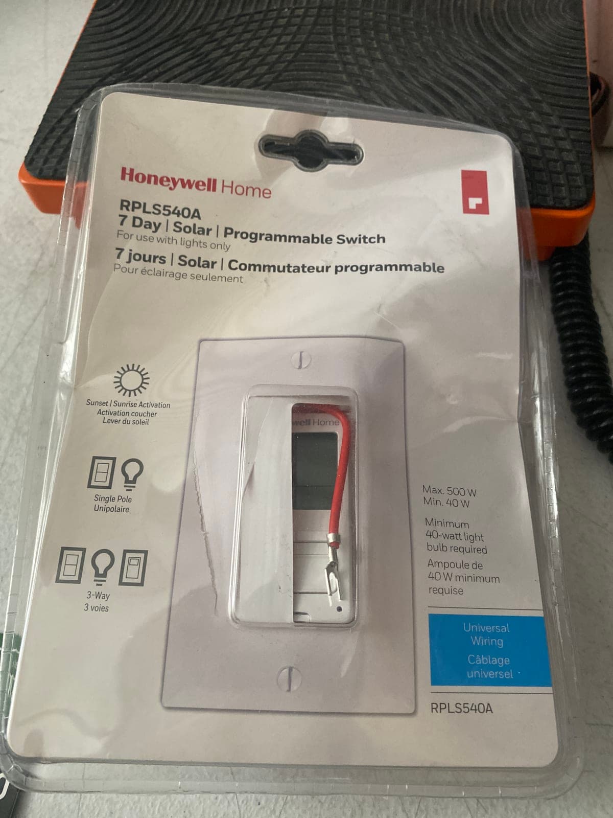 Honeywell Home RPLS540A 7 Day Solar Programmable Switch