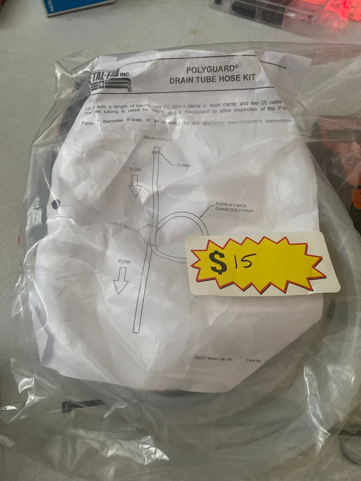 Metal-Fab Polyguard Drain Tube Hose Kit