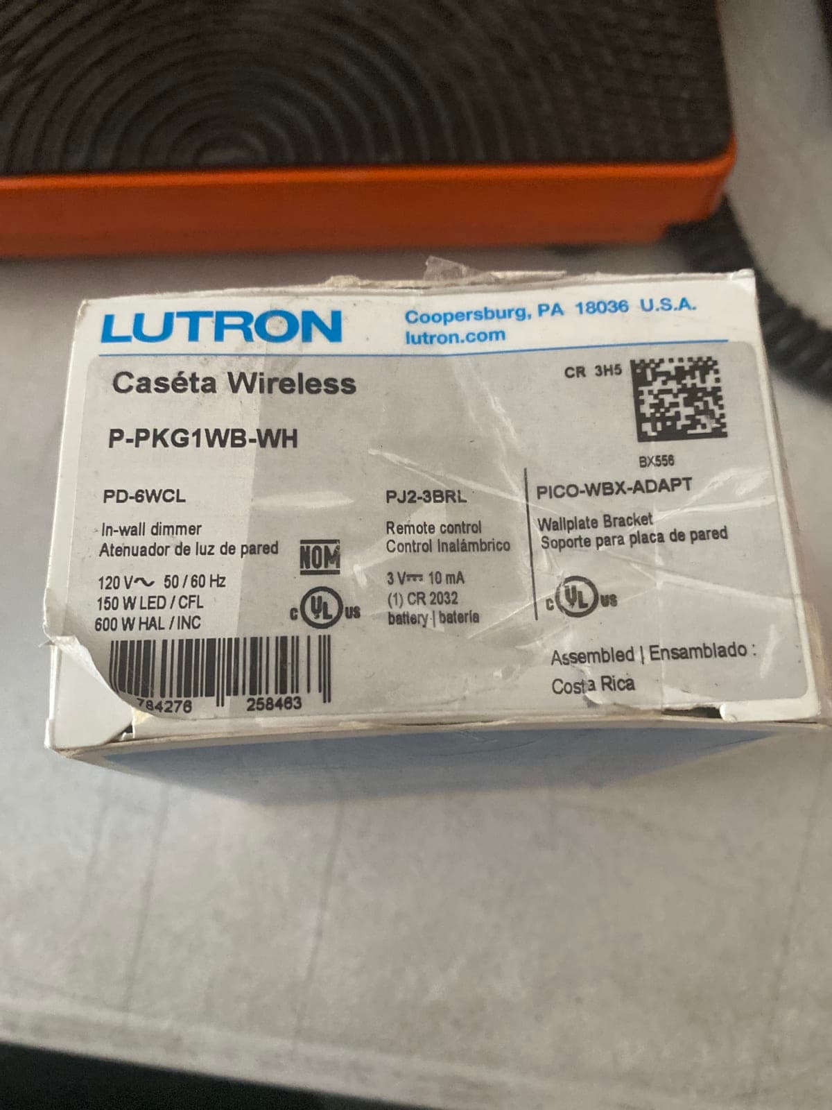 Lutron Caséta Wireless In-Wall Dimmer P-PKG1WB-WH