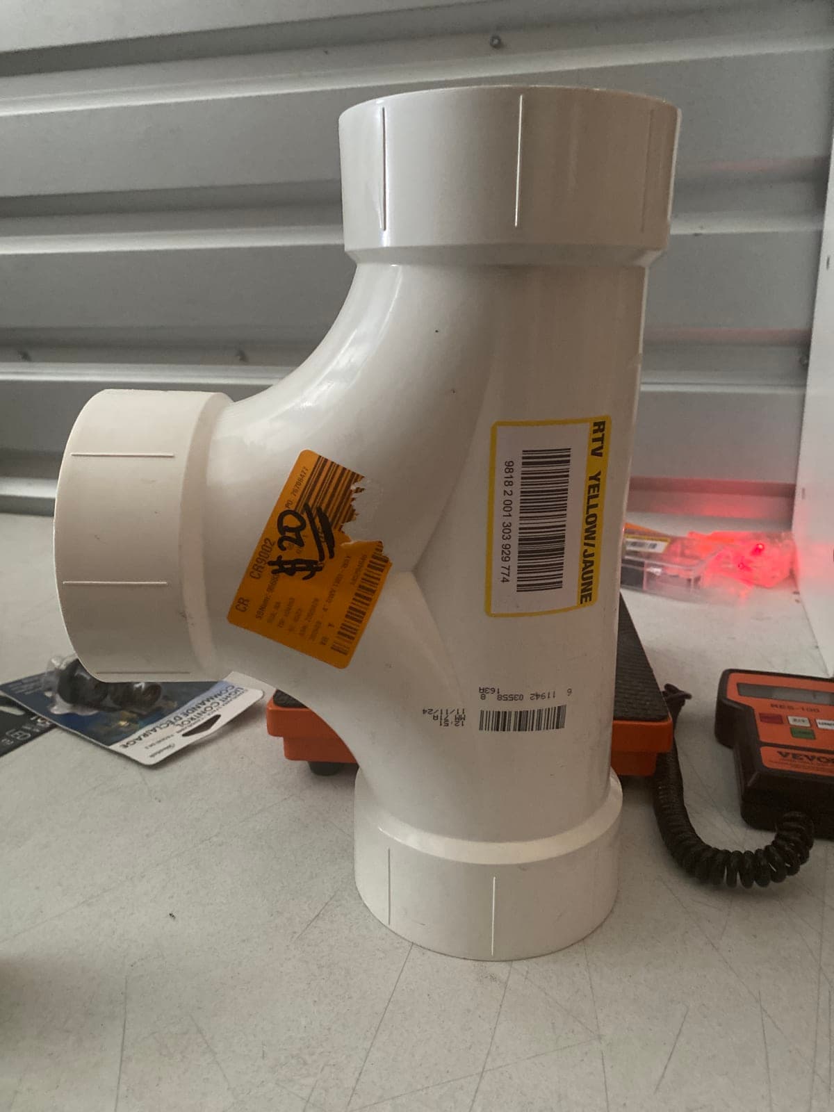 PVC Y-Connector Pipe Fitting - 3 Inch Schedule 40