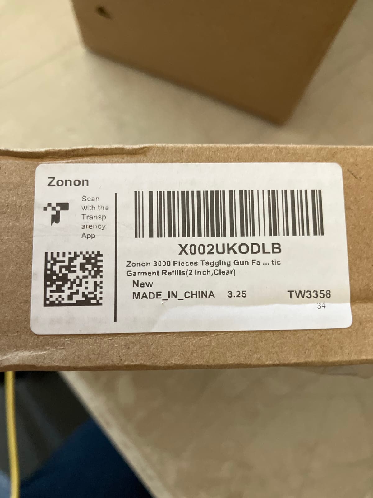 Zonon 3000 Pieces Tagging Gun Garment Refills - Clear