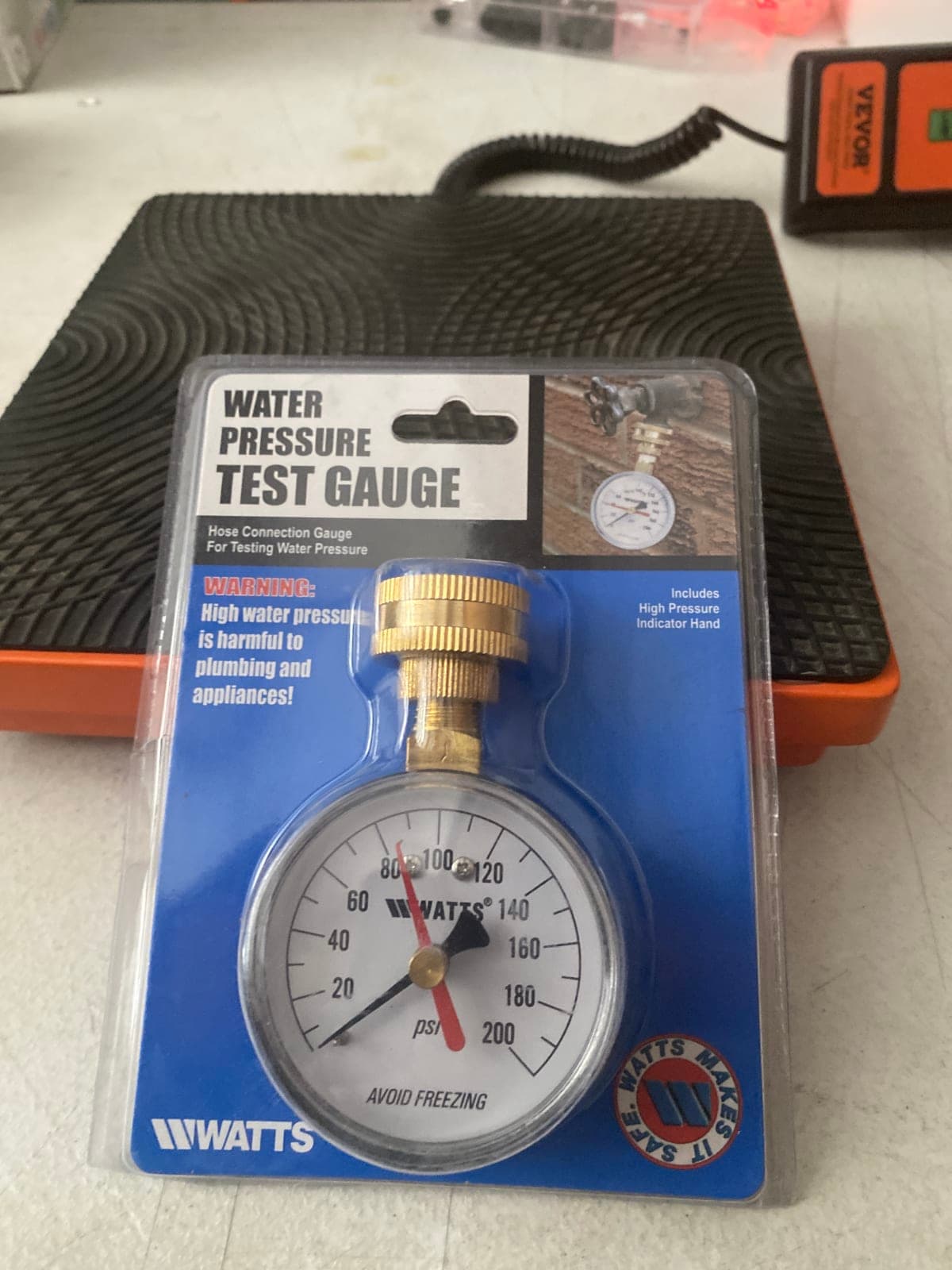 Watts Water Pressure Test Gauge