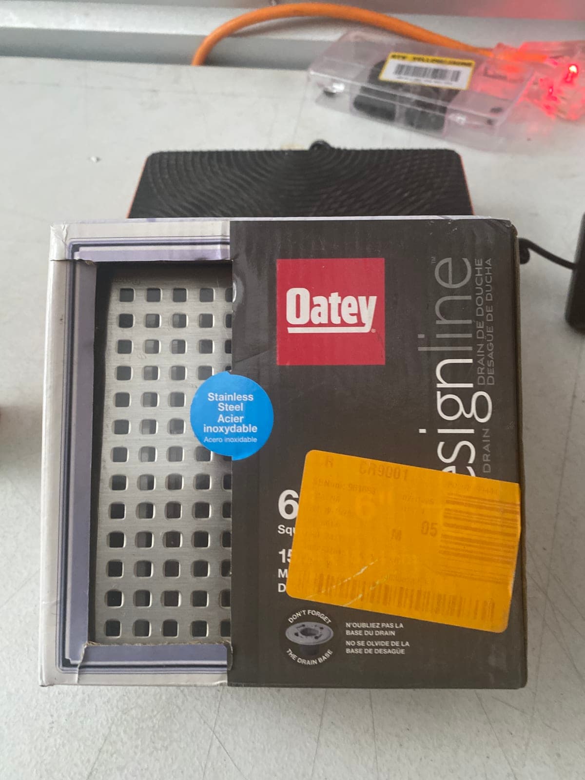 Oatey DesignLine Stainless Steel Shower Drain - 6" Square