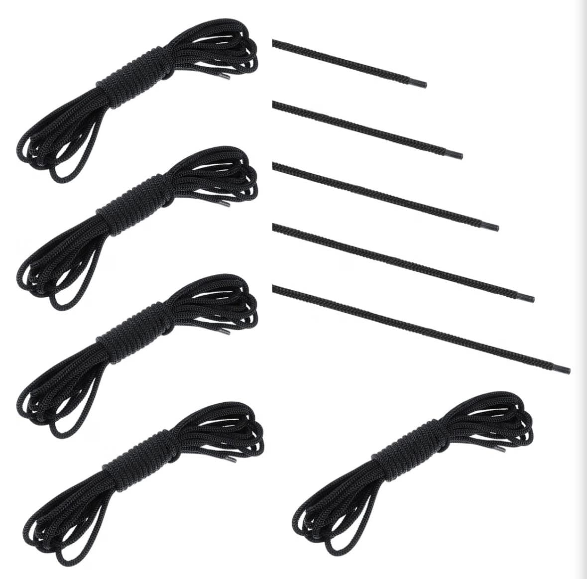 Fabbay 5 Pieces Trampoline Net Connection Rope 15 Feet/ 4.6 M Long, 5 mm/ 0.2 Inch Thick Braided Tie Down Rope Trampoline Replacement Parts