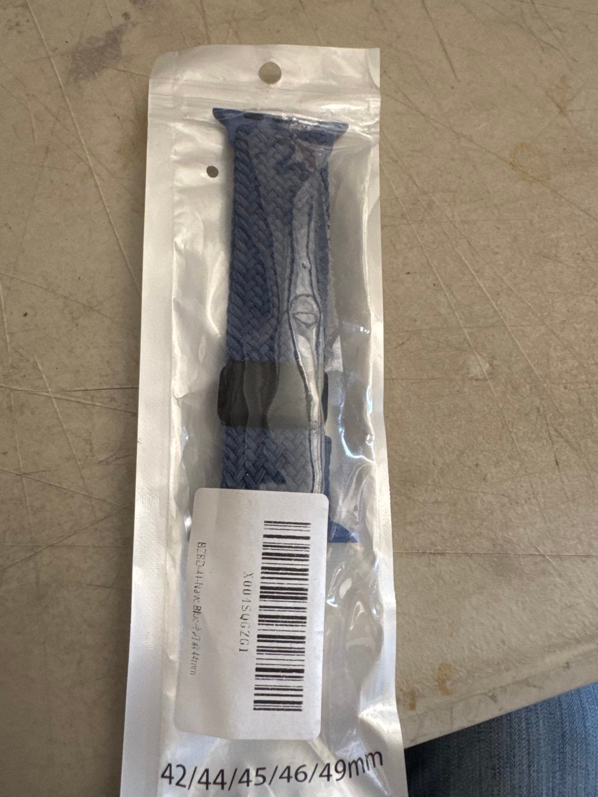 Blue Braided Watch Band for 42/44/45/46/49mm Smartwatches