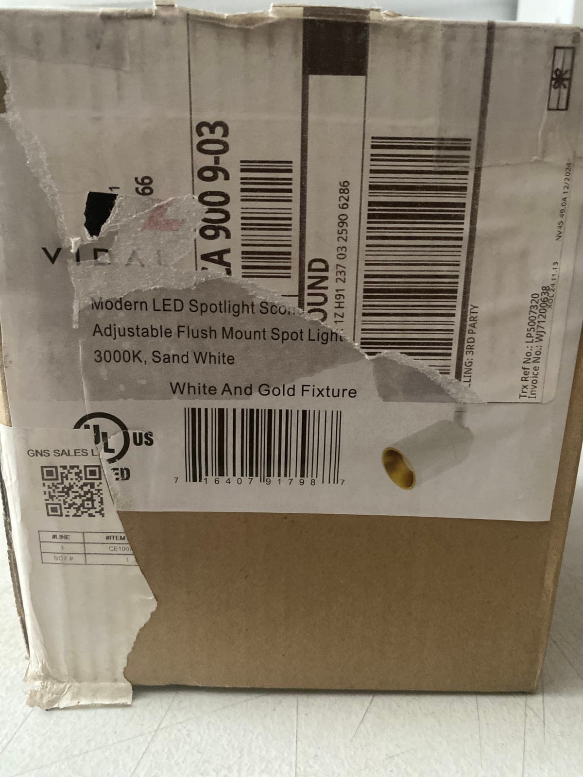Vidal Modern LED Spotlight - Adjustable Flush Mount - 3000K