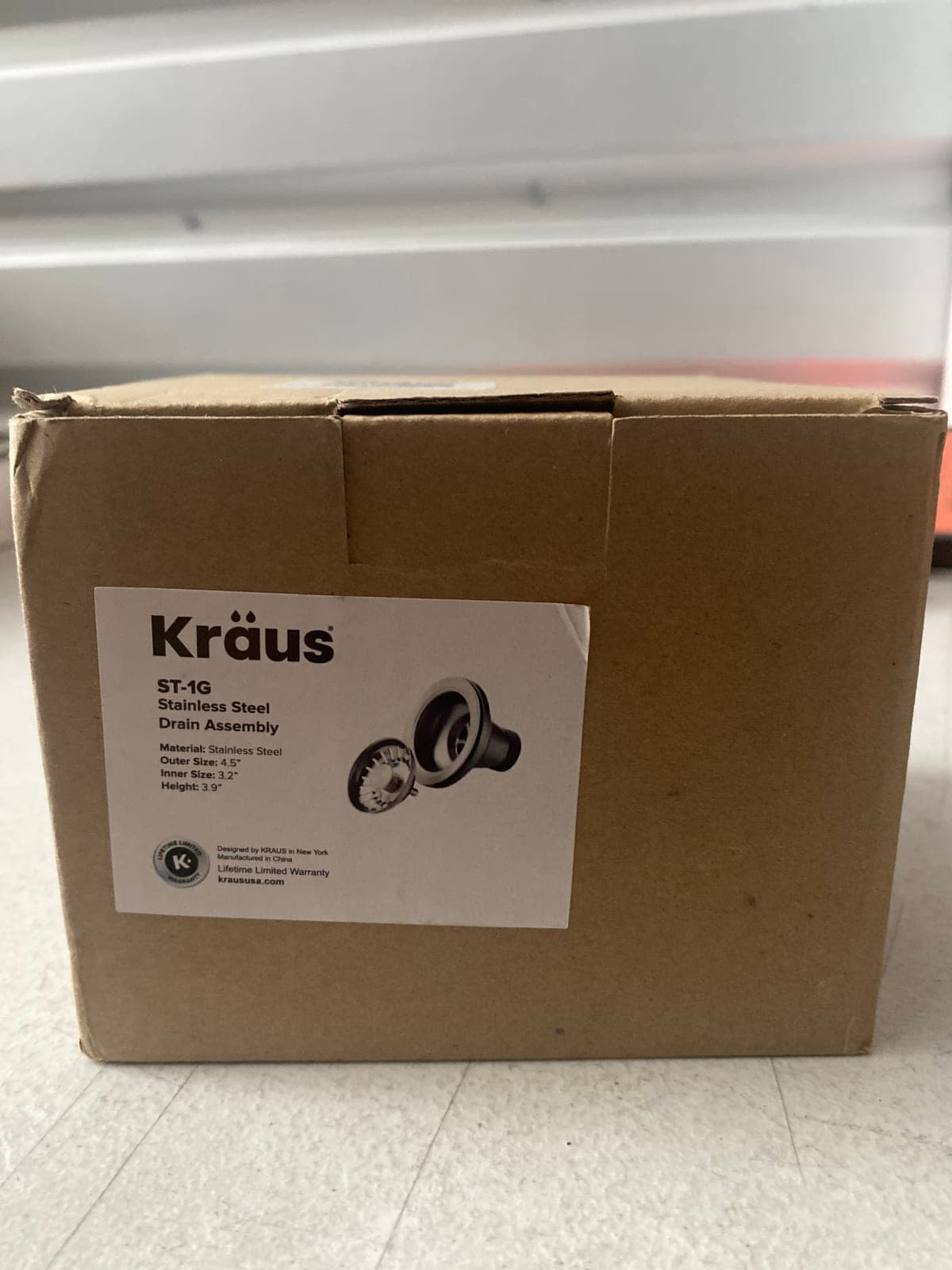 Kraus ST-1G Stainless Steel Drain Assembly