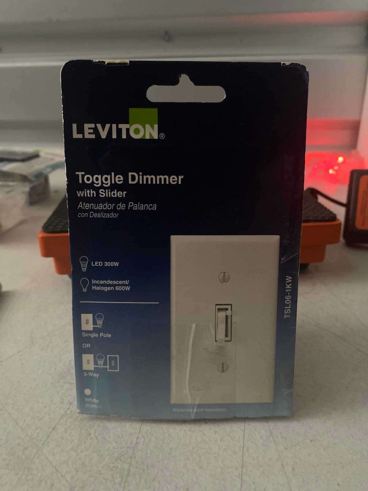 Leviton Toggle Dimmer with Slider - 300W LED, 600W Incandescent