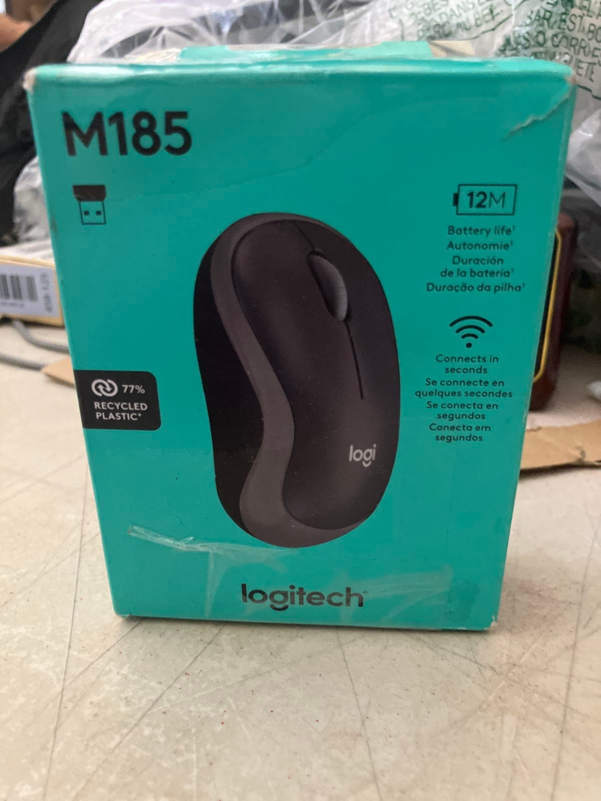 Logitech M185 Wireless Mouse - Black