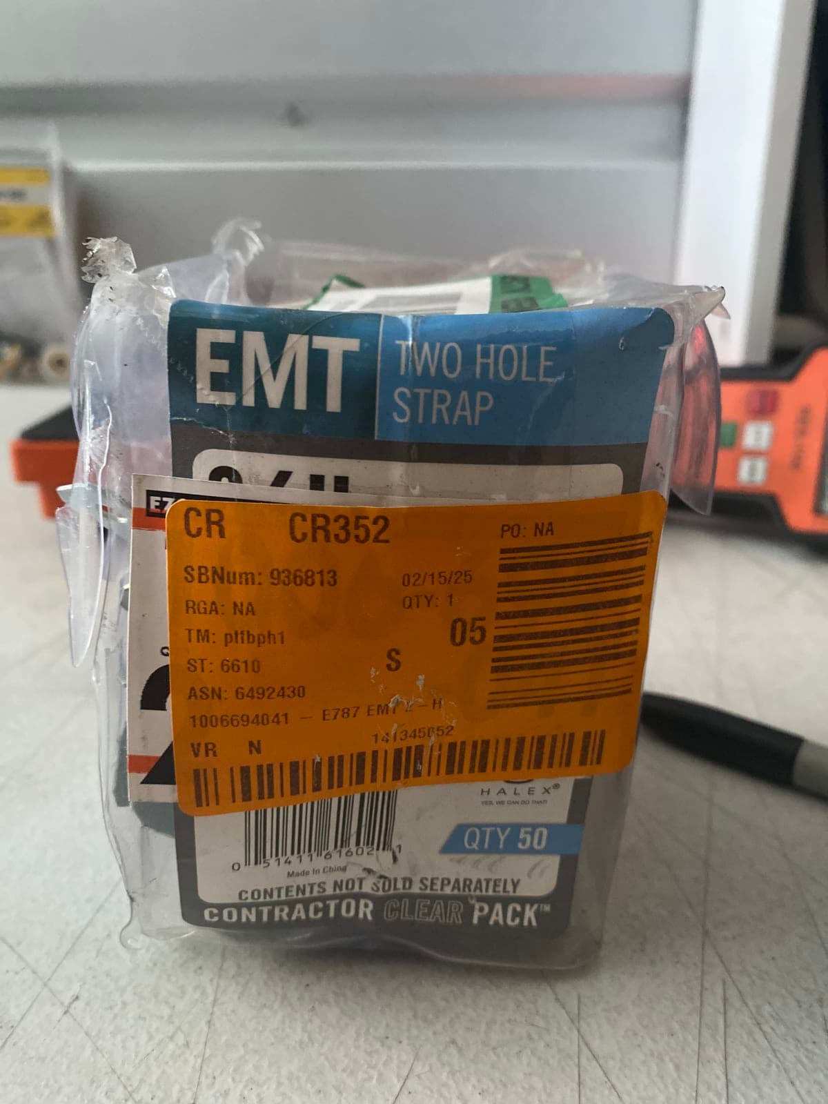 Halex EMT Two Hole Strap - 50 Pack