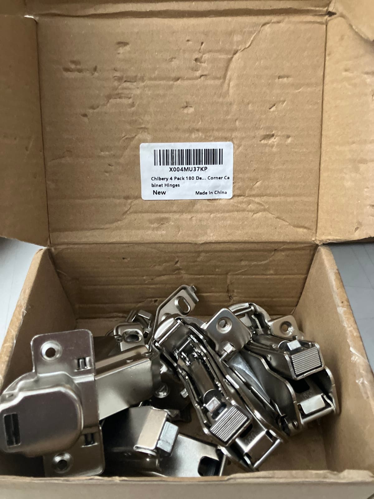 Chilbery 4 Pack 180 Degree Corner Cabinet Hinges