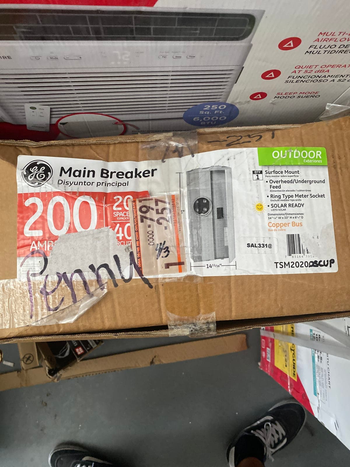 GE 200 Amp Main Breaker - Surface Mount, Solar Ready