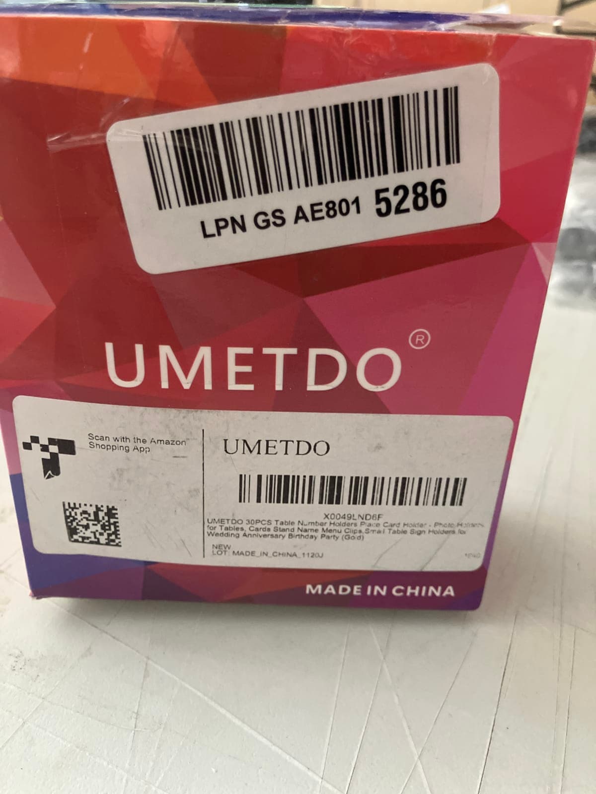 UMETDO 30PCS Table Number Holders - Card Holders for Events