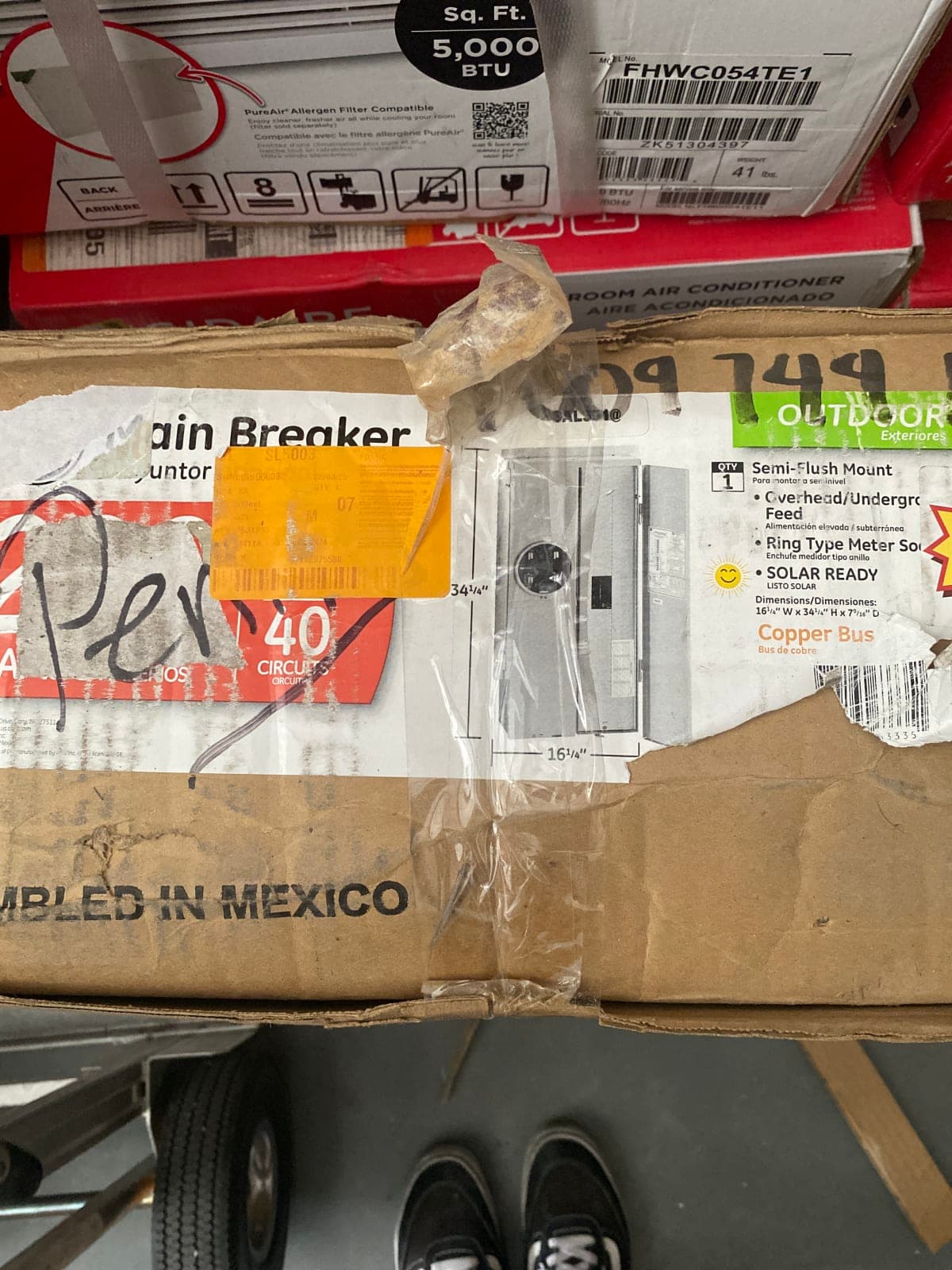 GE Semi Flush Mount Main Circuit Breaker
