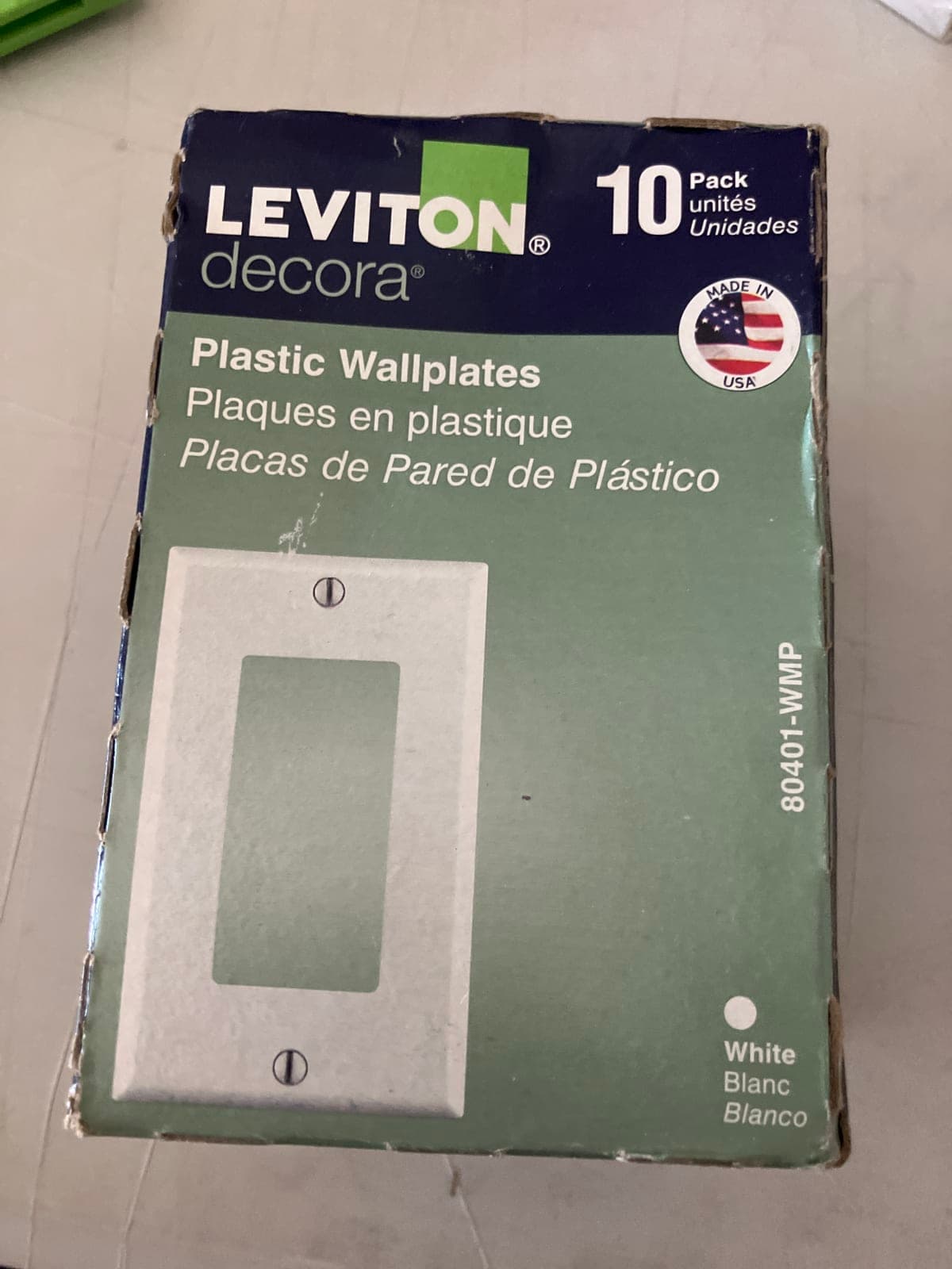 Leviton Decora Plastic Wallplates - 10 Pack, White