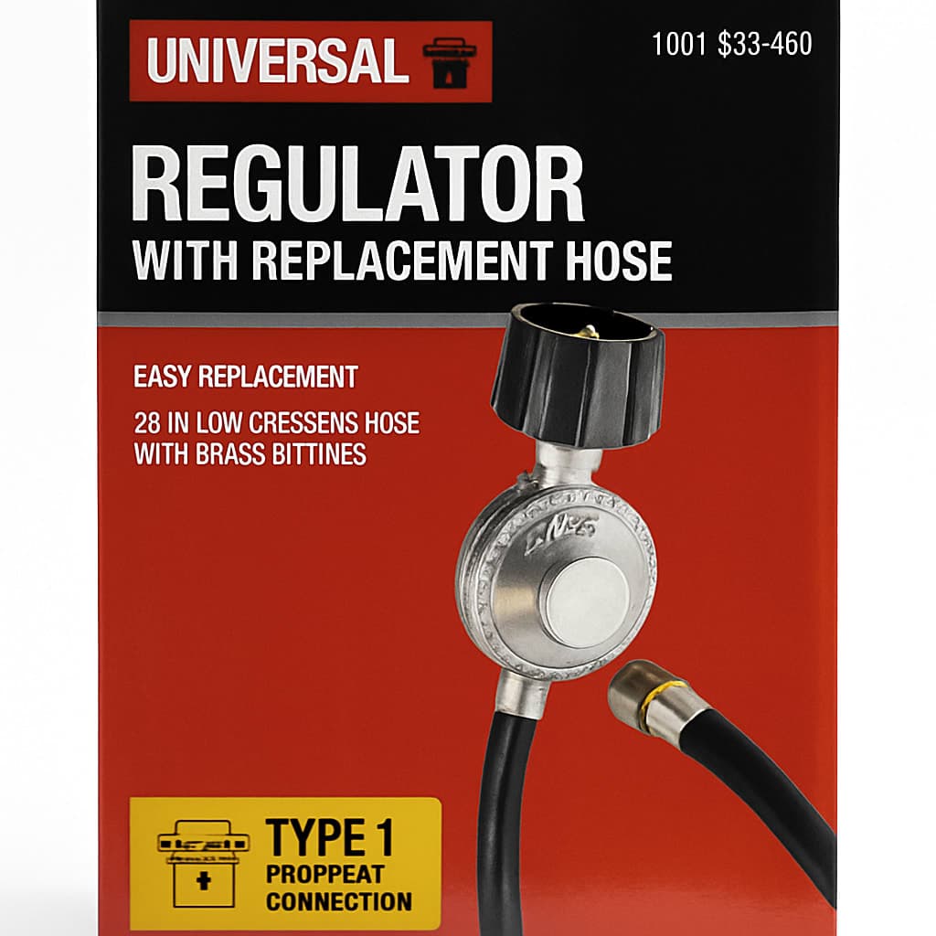 Universal Propane Regulator with Replacement Hose