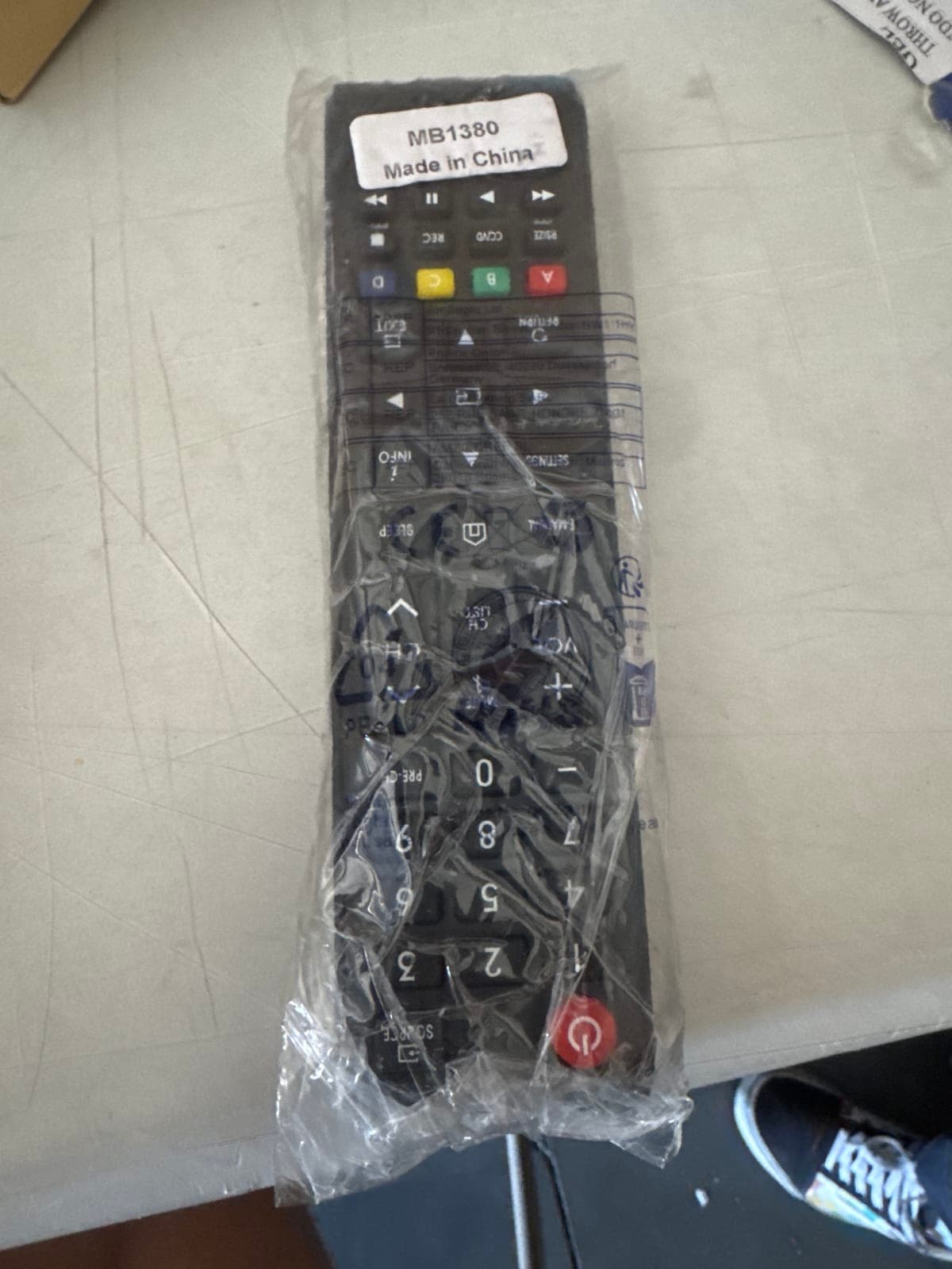 MB1380 Universal Remote Control