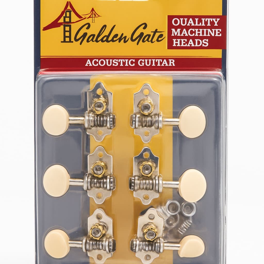 Golden Gate Acoustic Guitar Machine Heads - Quality Replacement Set