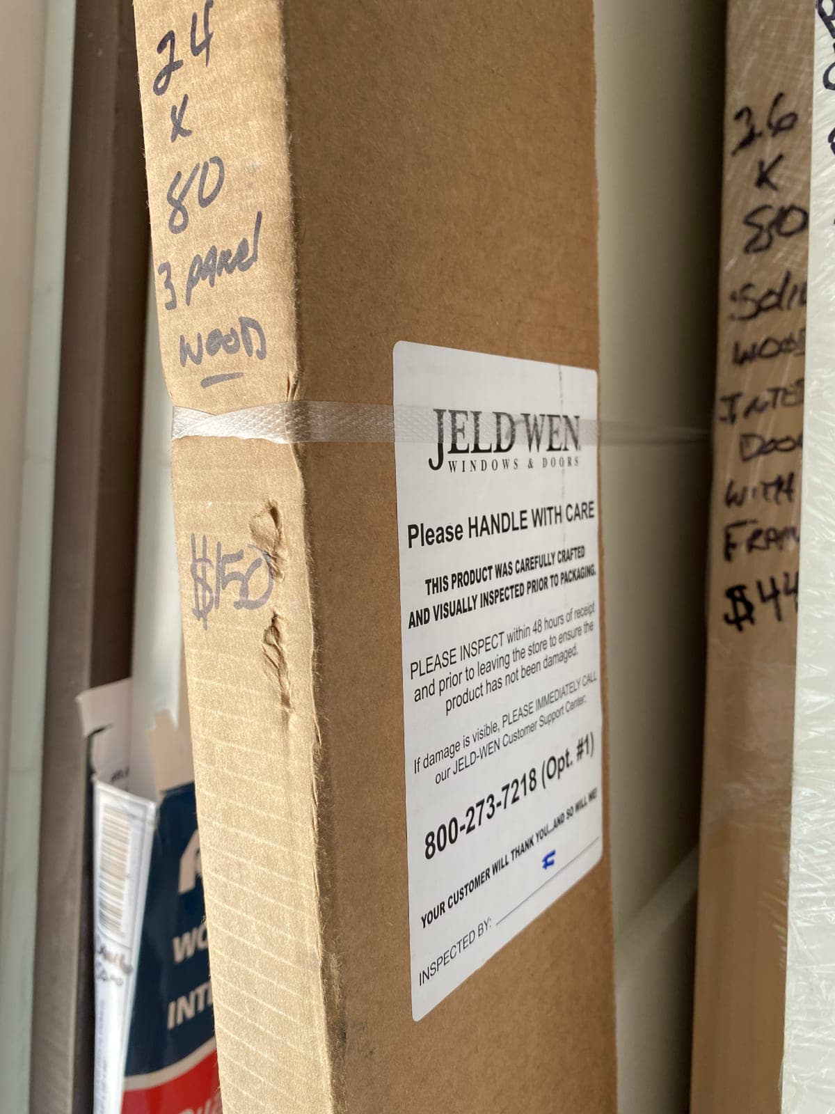 JELD-WEN 24 x 80 3-Panel Wood Interior Door