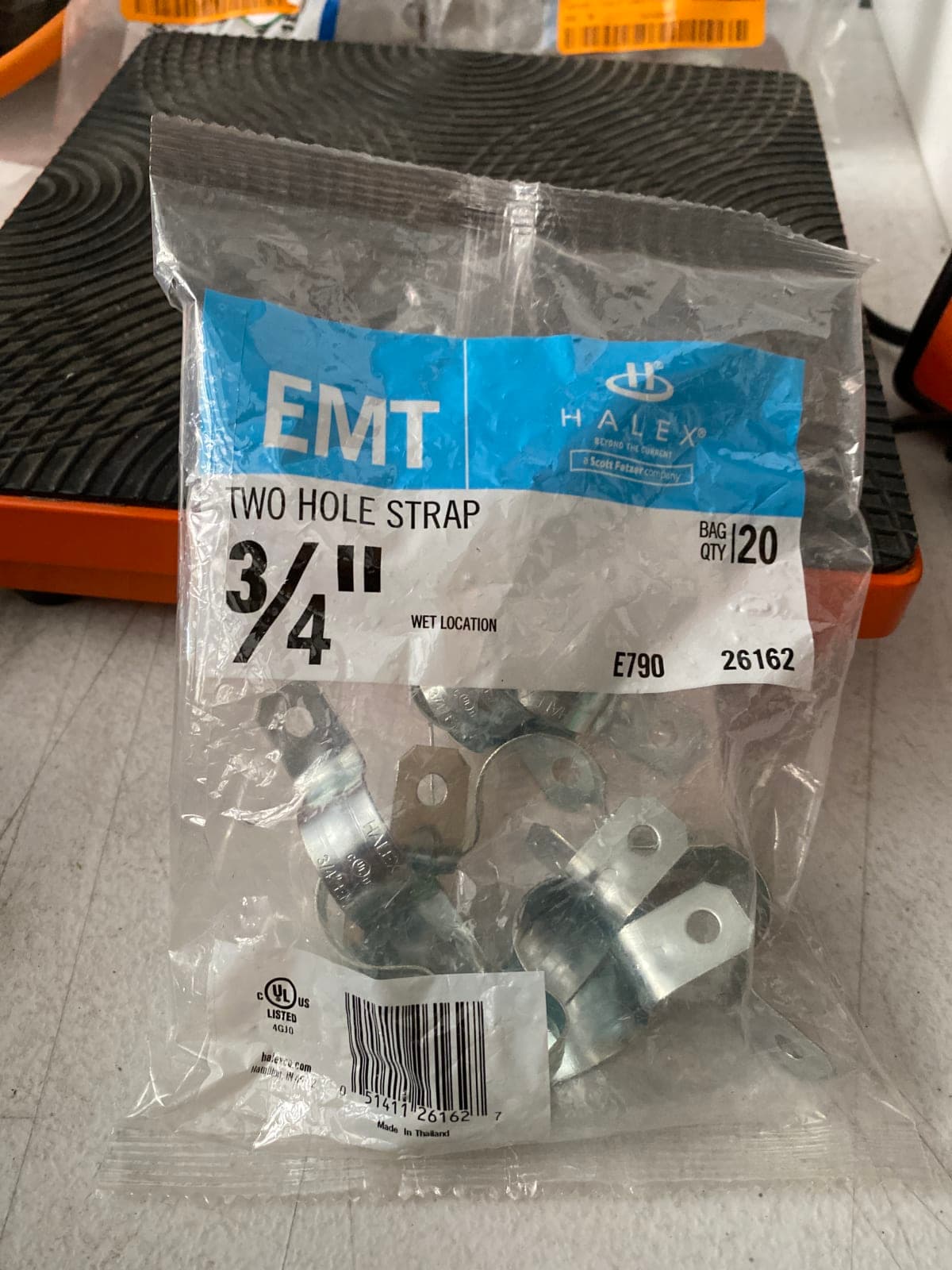 Halex EMT Two Hole Strap 3/4" - Pack of 20