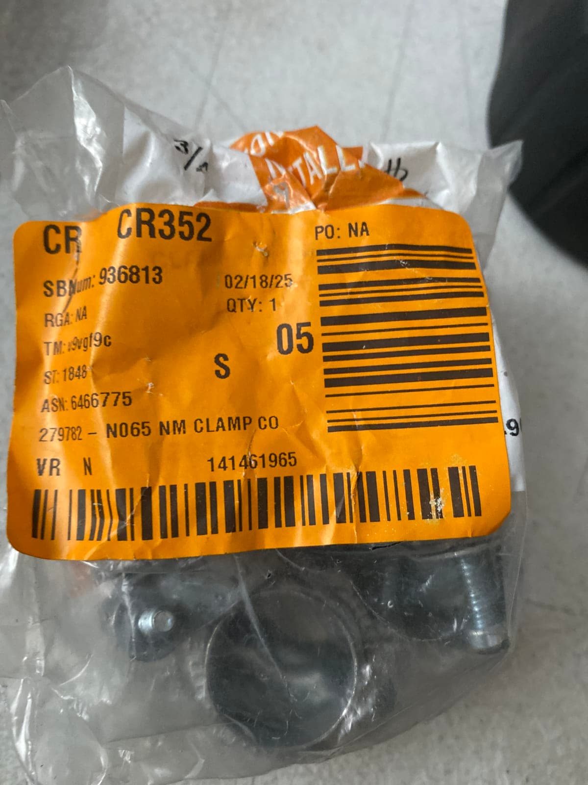 N065 NM Clamp Co CR352 Hardware Kit