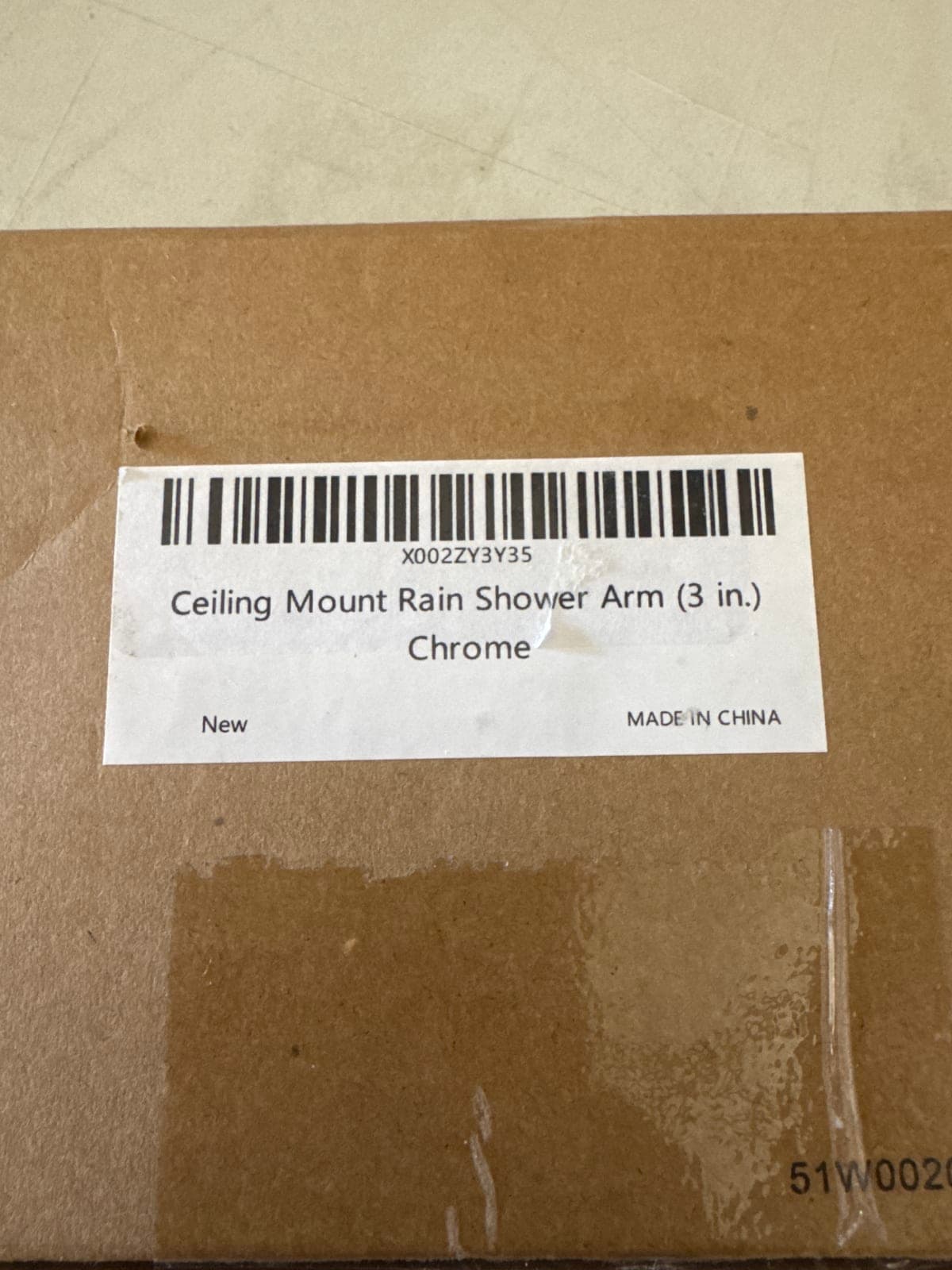 OFFO Ceiling Mount Rain Shower Arm (3 in.) - Chrome