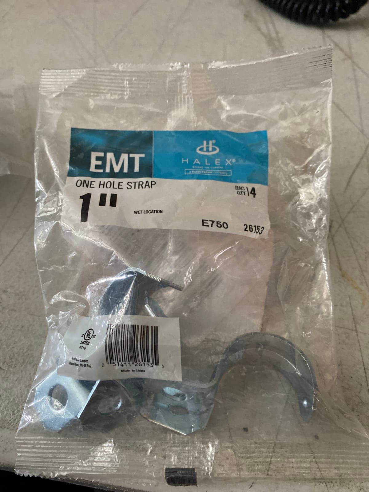 Halex EMT One Hole Strap 1" - Wet Location