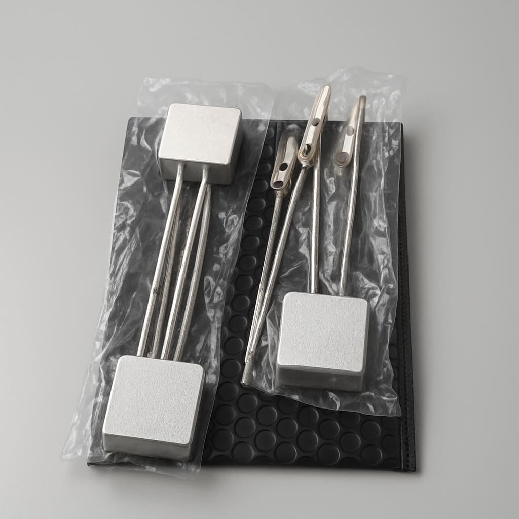 Set of 3 Stainless steel three prong picture holder