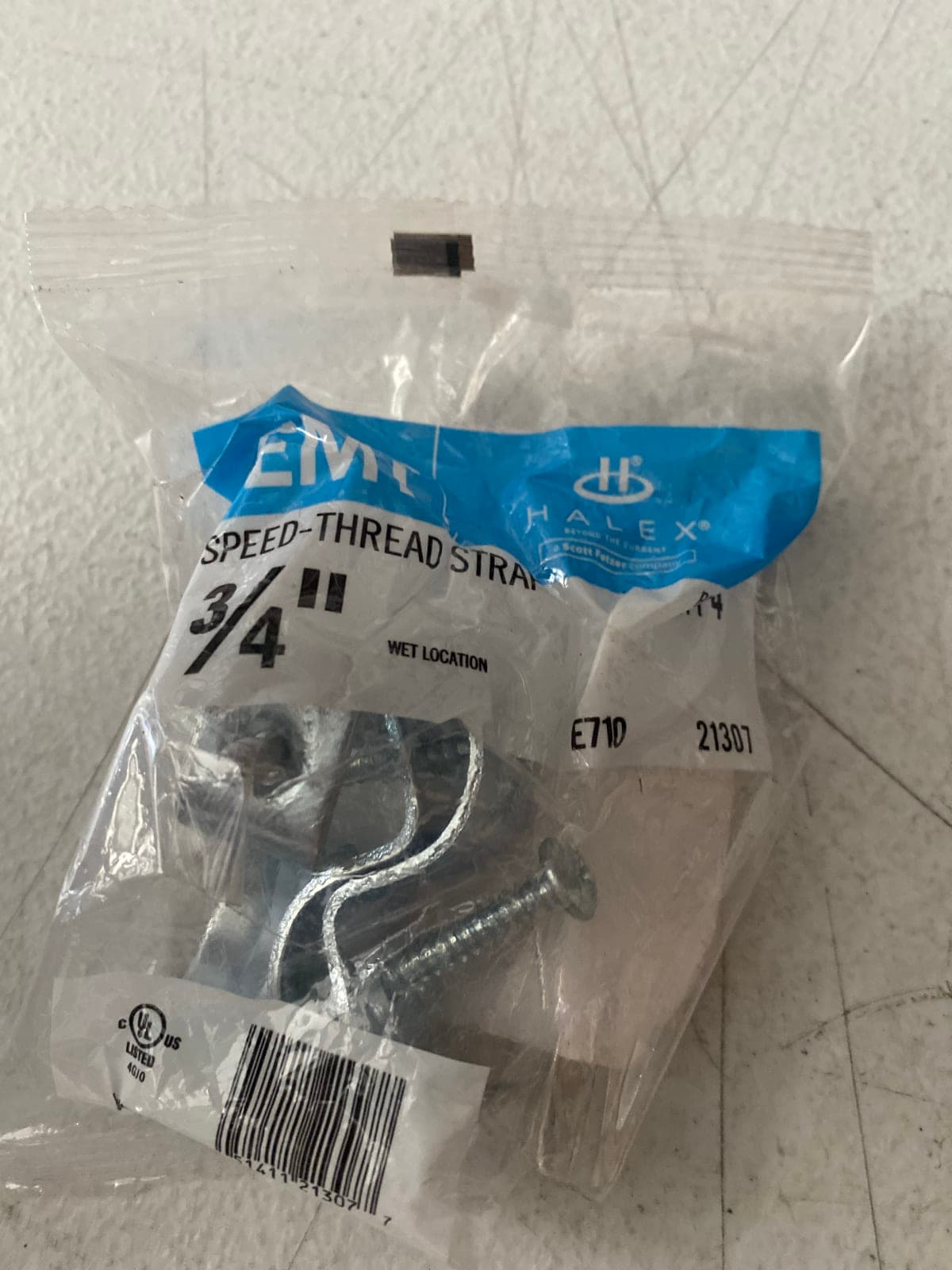 Halex Speed-Thread Strap 3/4" - Durable Metal Fasteners 3pcs