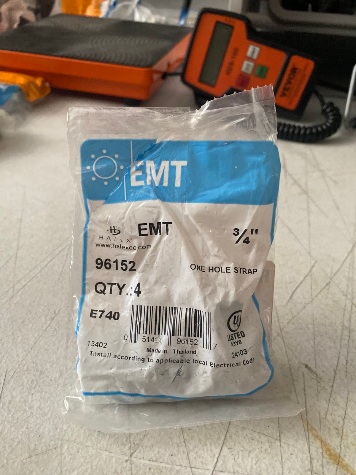 Halex EMT One Hole Strap 3/4" - Pack of 4