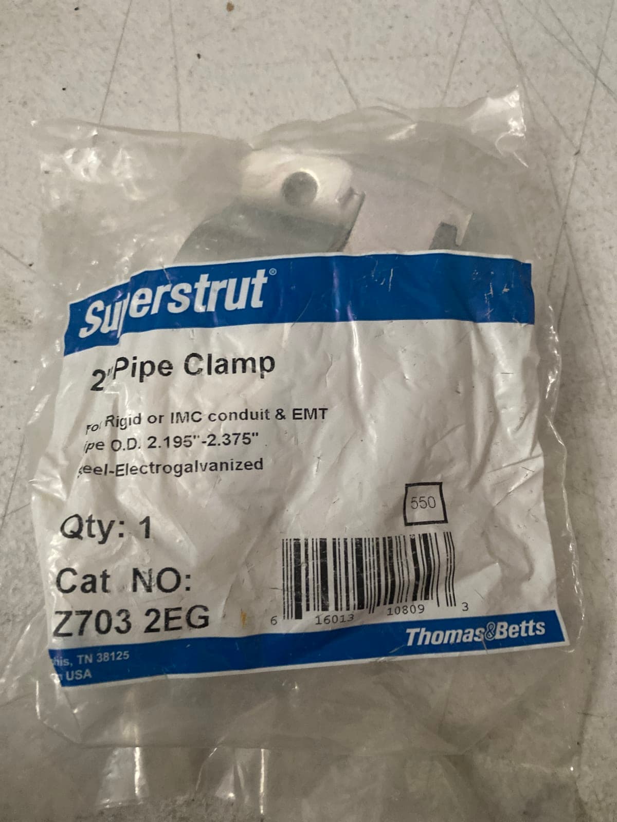 Superstrut 2" Pipe Clamp - Thomas & Betts Z703 2EG