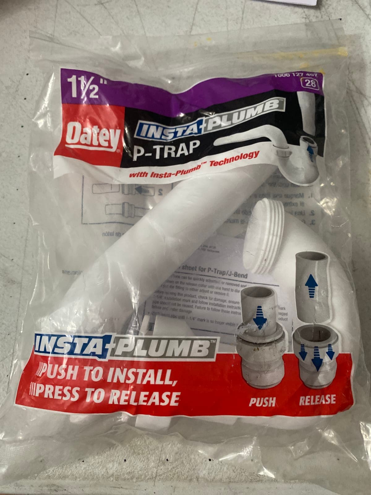 Oatey Insta-Plumb P-Trap 1.5" Plumbing Solution