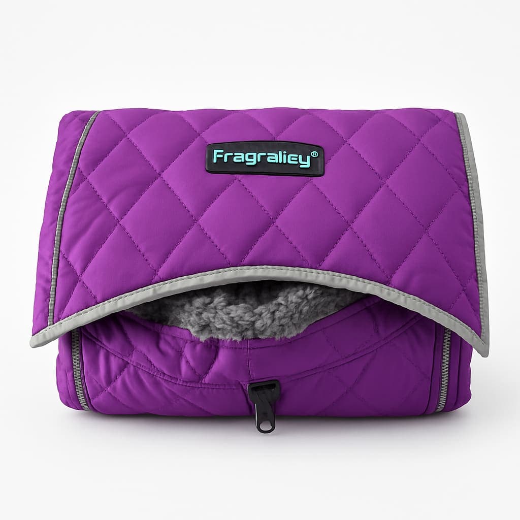 Fragralley Purple Quilted Pet Jacket lg