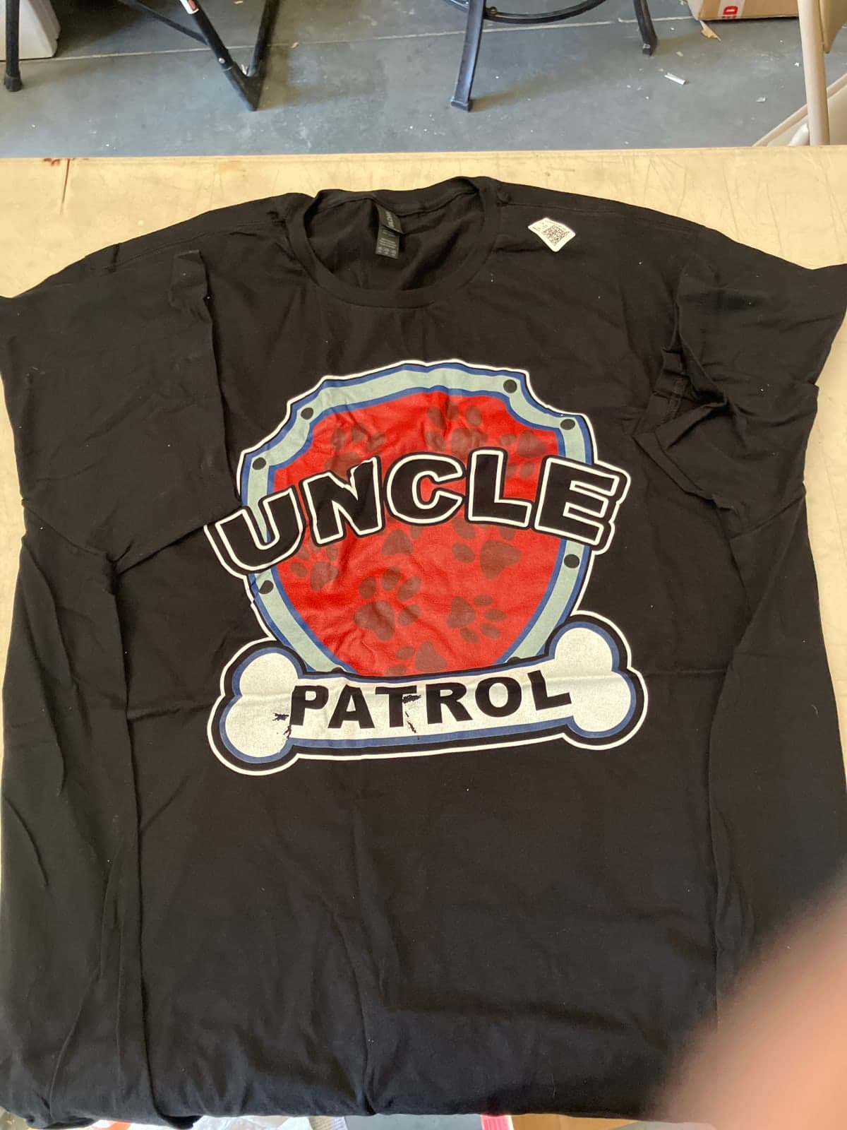 XL Uncle Patrol Graphic T-Shirt - Black