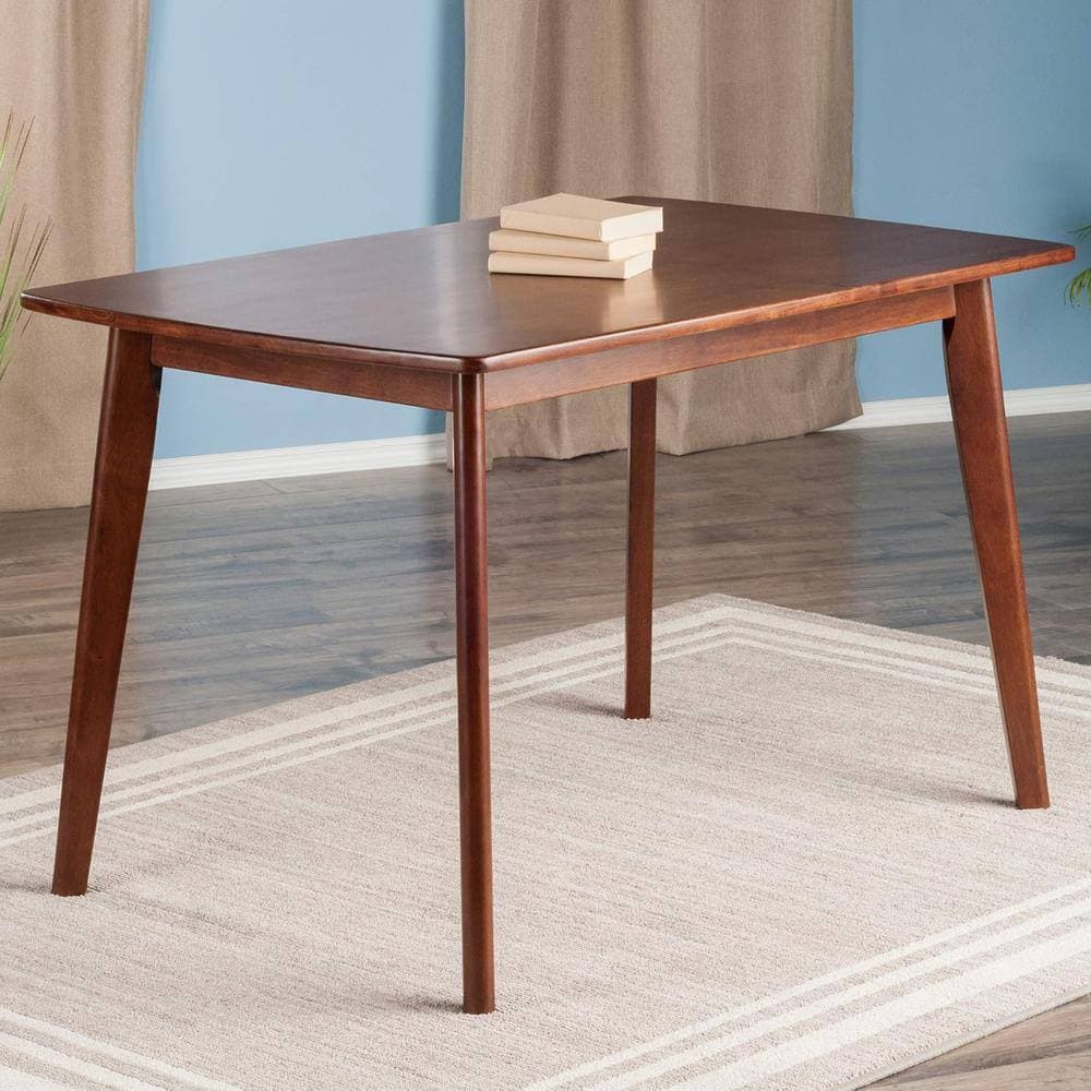 Shaye Walnut Dining Table - Solid Wood Construction