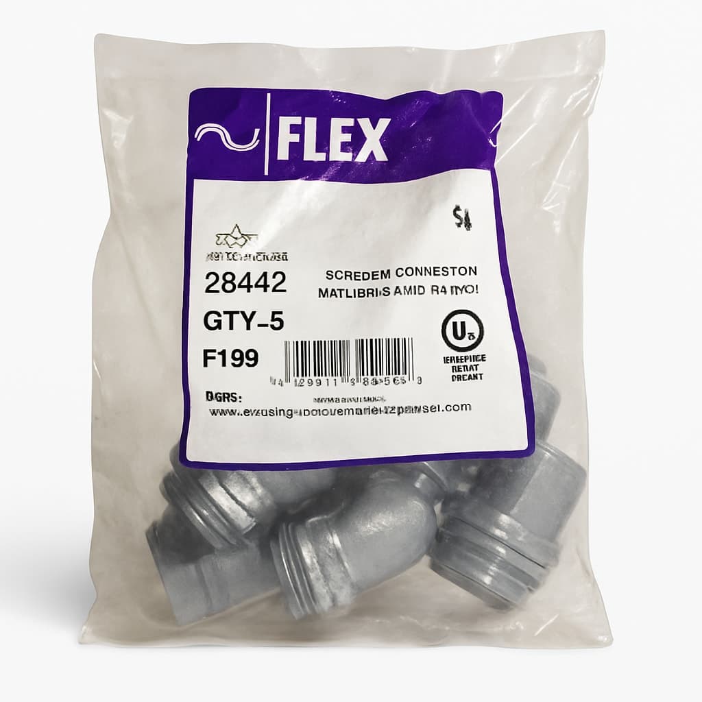 Halex FLEX Screw-In Connector with Insulated Throat - 5 Pack
