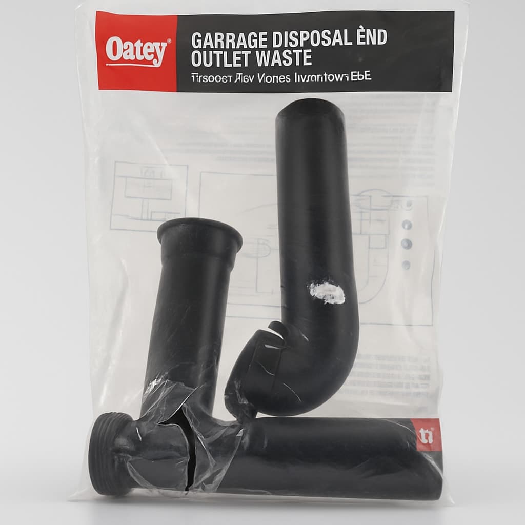 Oatey Garbage Disposal End Outlet Waste - Telescopic Black Polypropylene