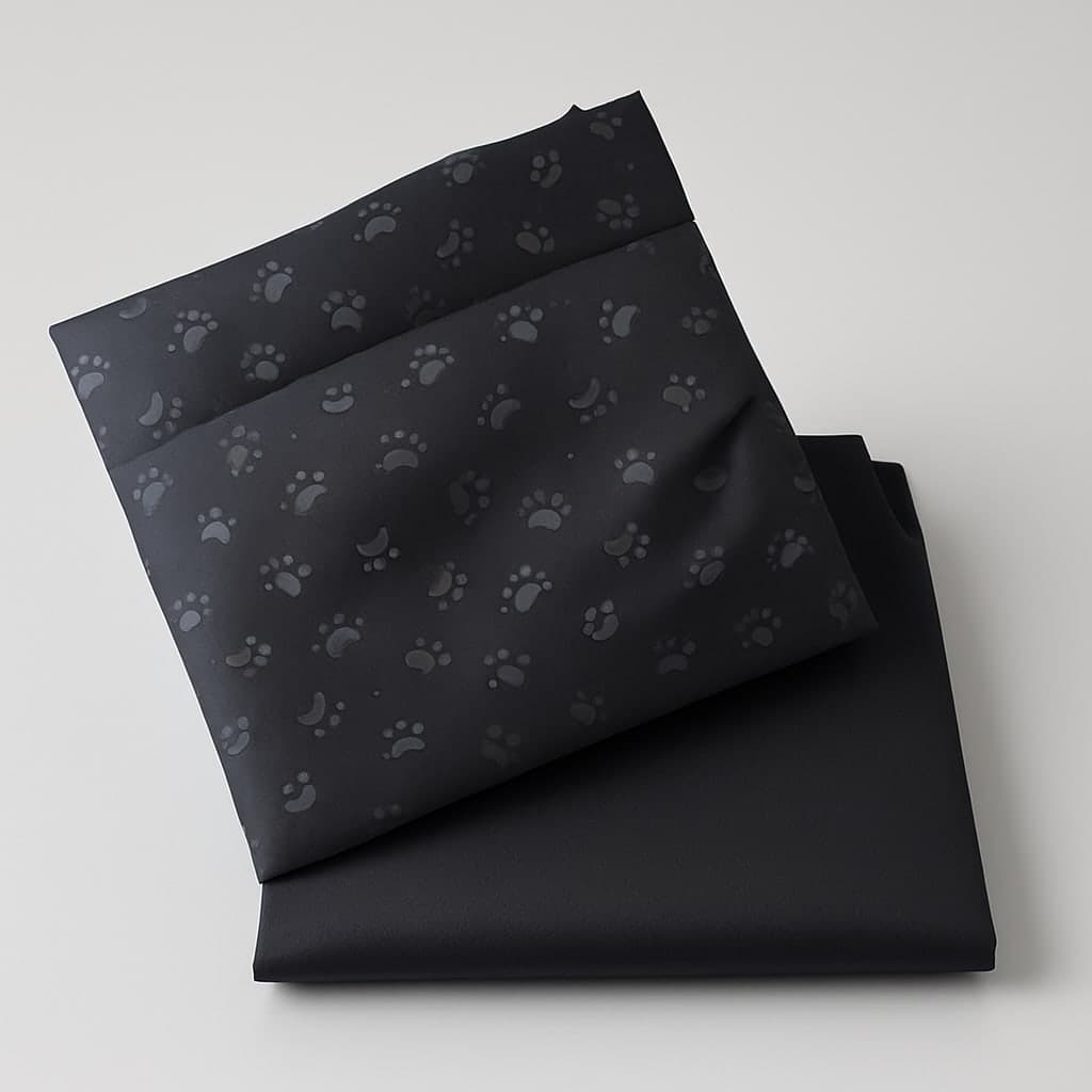Cute Black Paw Print Pet Bed Cover 2pk for Pets