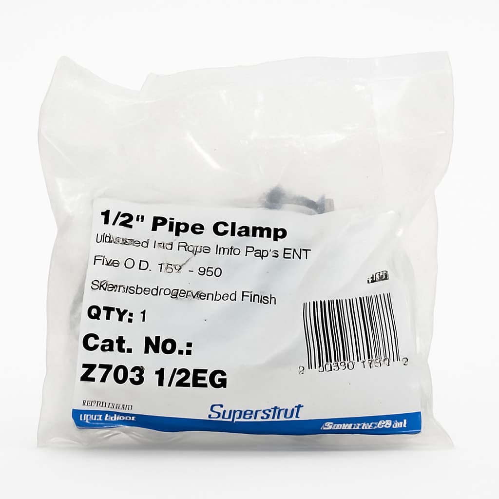 Superstrut 1/2" Pipe Clamp - Steel Electrogalvanized Finish
