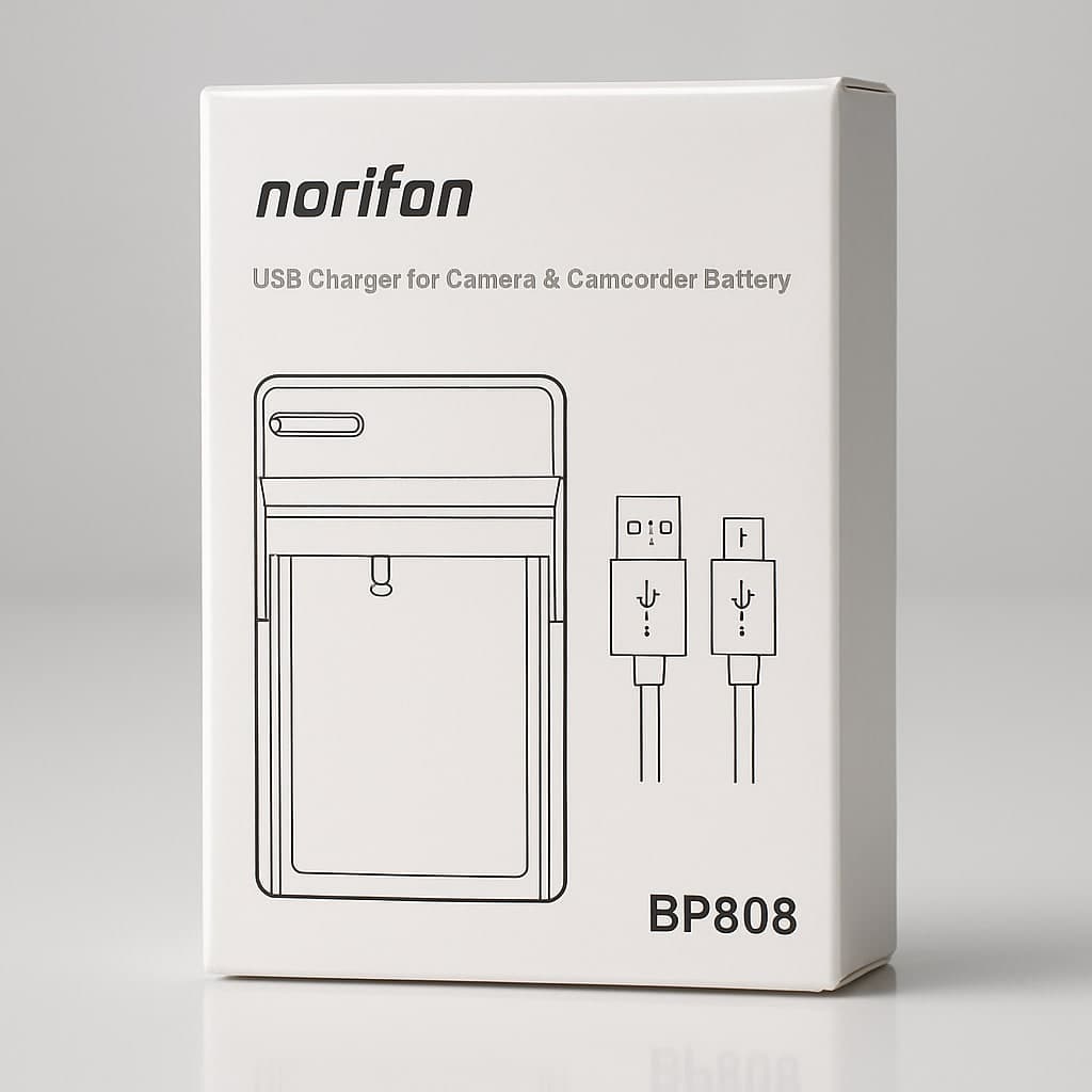 Norifon USB Charger for Camera & Camcorder Battery