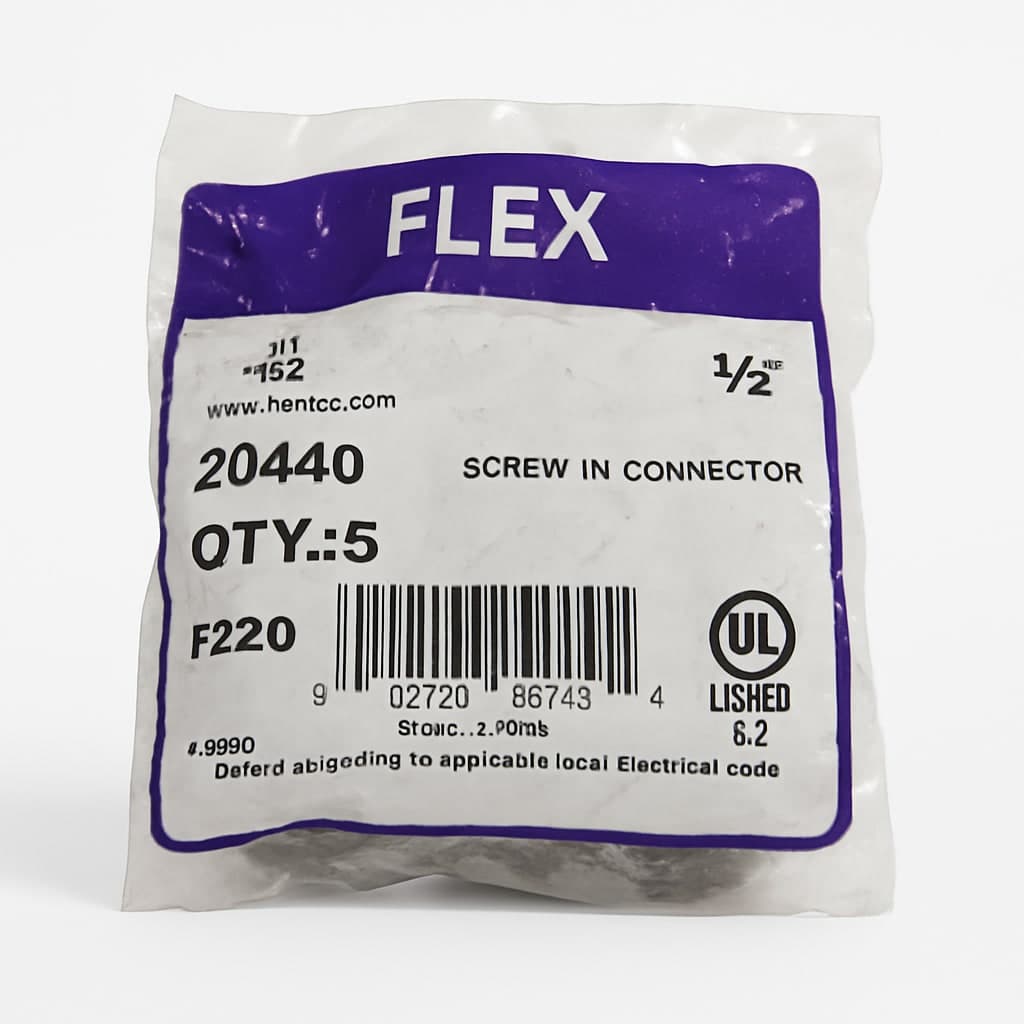 Halex FLEX 20440 Screw In Connector - Pack of 5