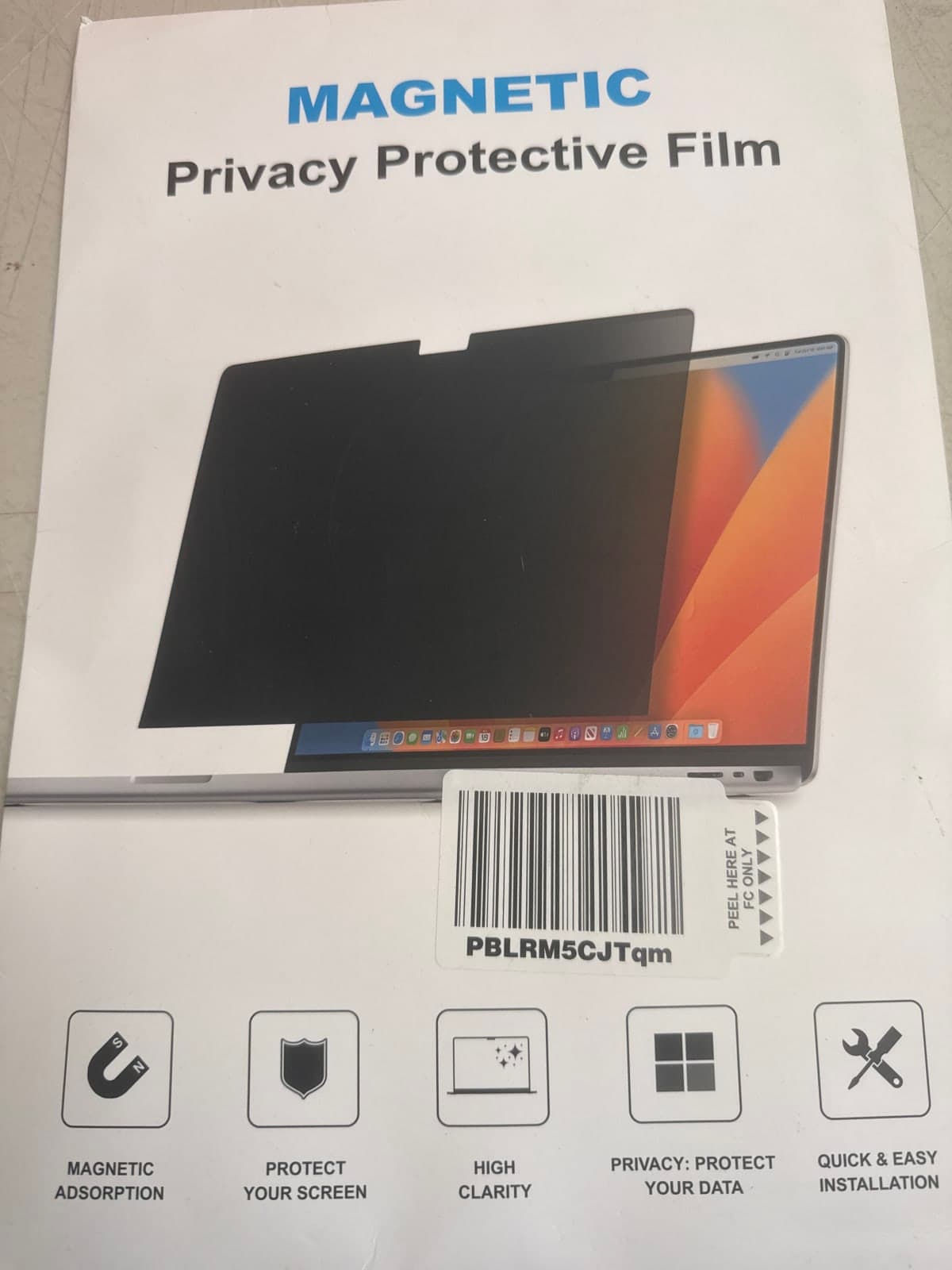 Magnetic Privacy Protective Film for Laptops