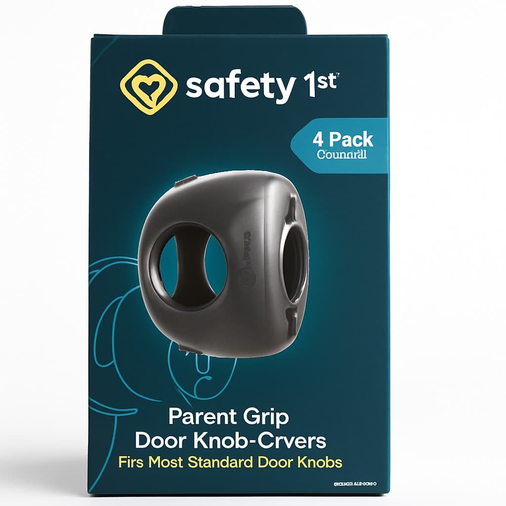Safety 1st Parent Grip Door Knob Covers - 4 Pack Charcoal