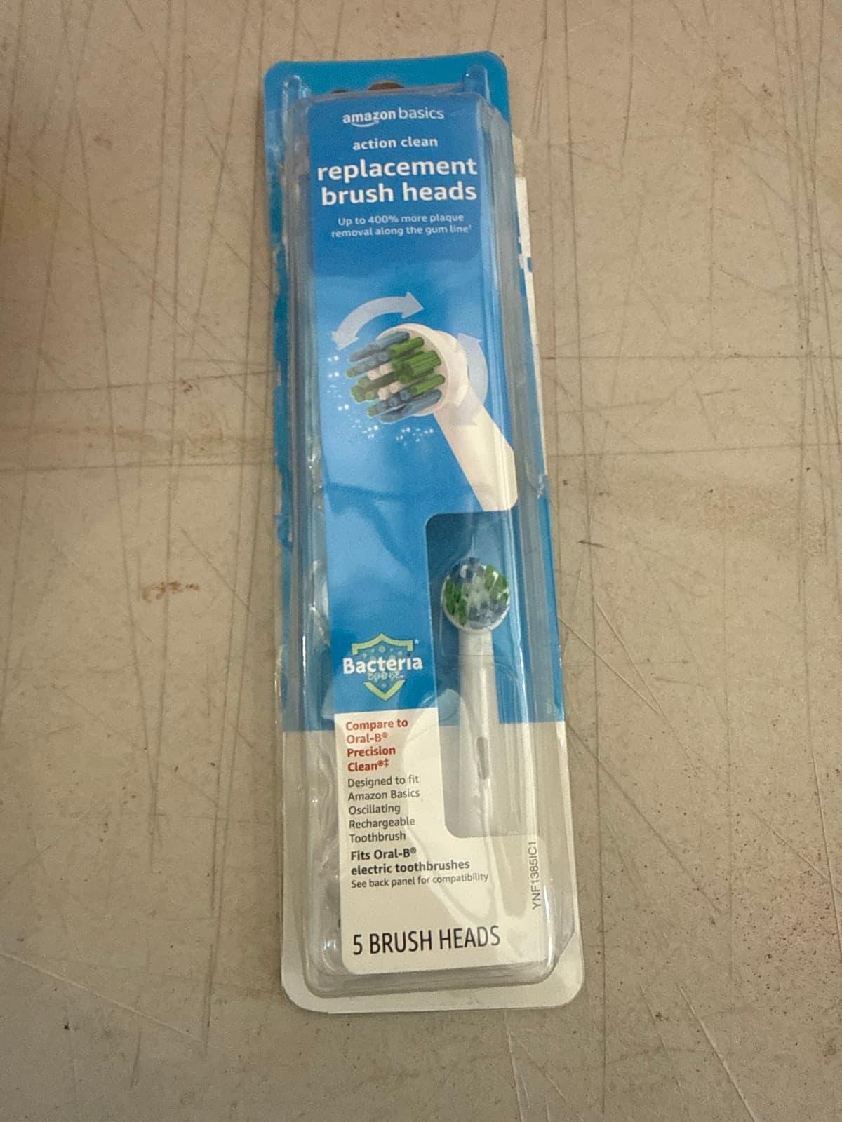 Amazon Basics Action Clean Replacement Brush Heads - 5 Pack
