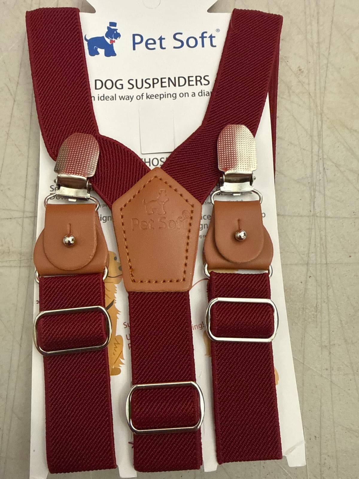 Pet Soft Dog Suspenders - Adjustable Diaper Support for Dogs