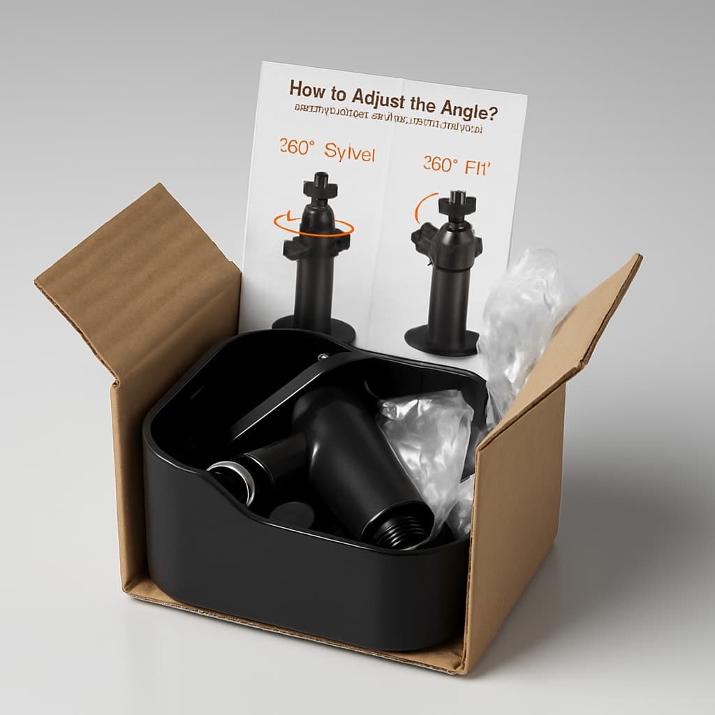 Adjustable Camera Mount with 360° Swivel and 90° Tilt