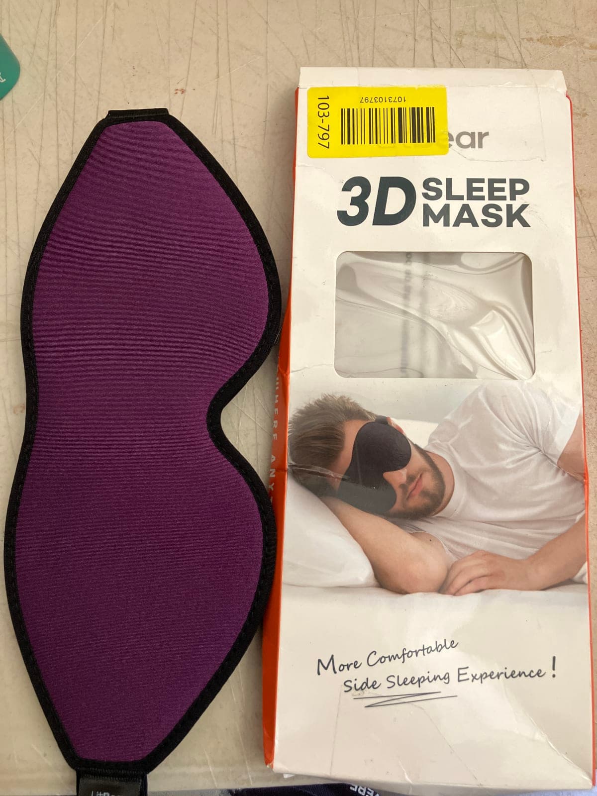 LitBear 3D Sleep Mask - Comfortable Eye Cover for Side Sleepers