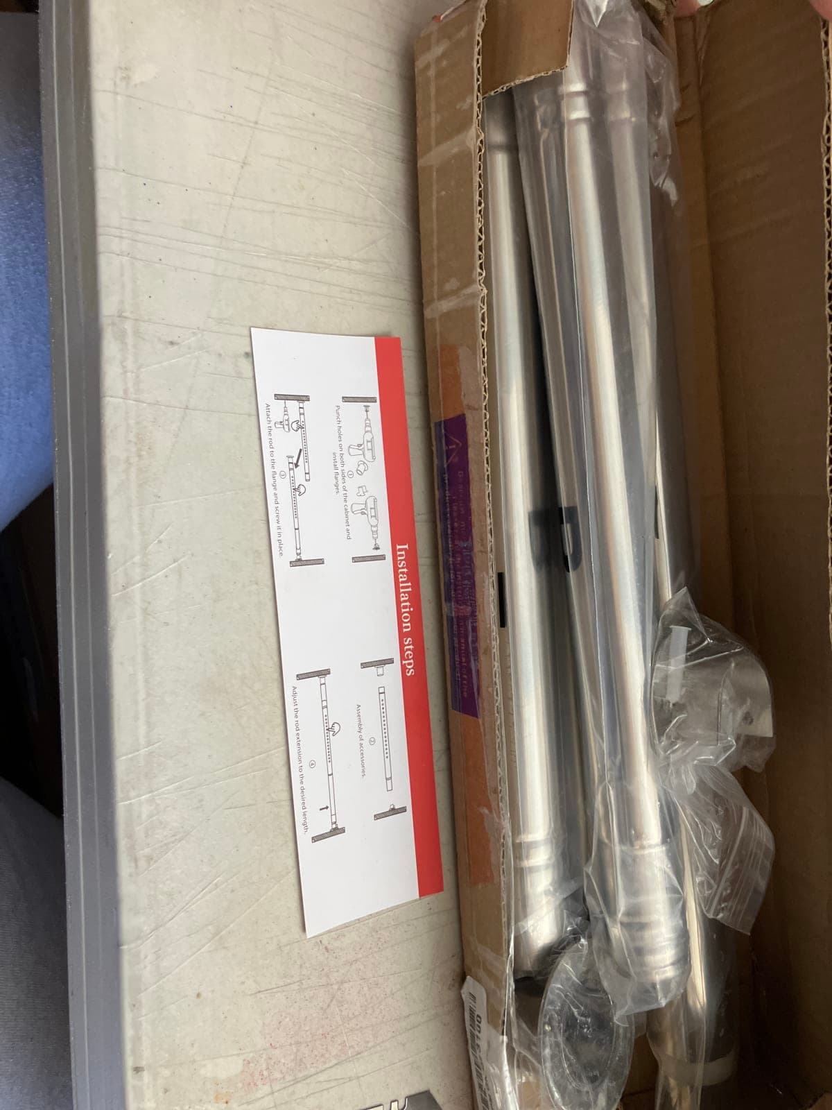 Adjustable Tension Rod for Cabinets - Easy Installation