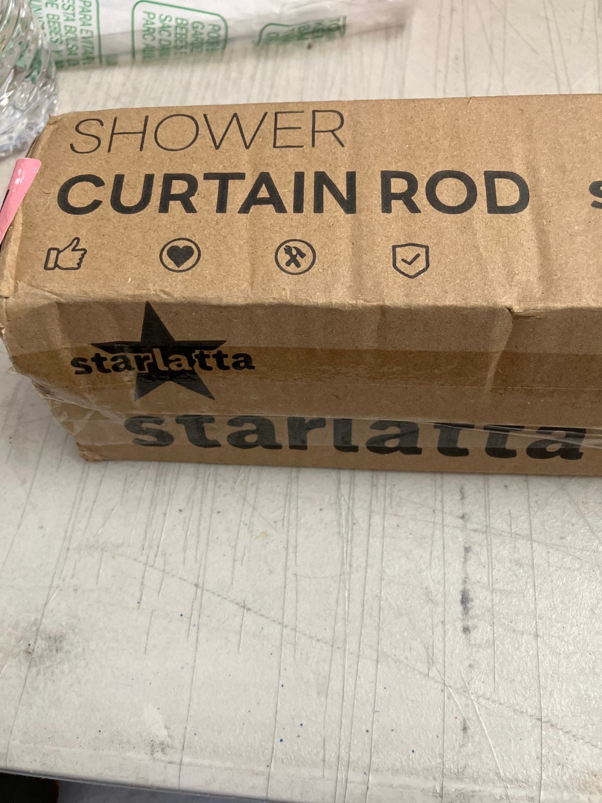 Starlatta Shower Curtain Rod - Adjustable & Easy to Install